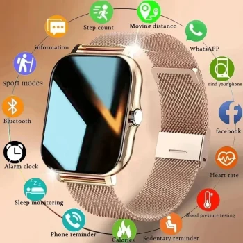 Relógio Inteligente Bluetooth | LAXASFIT 2025 Monitor de Frequência Cardíaca | Esportes Fitness | Presente Perfeito Homens Mulheres