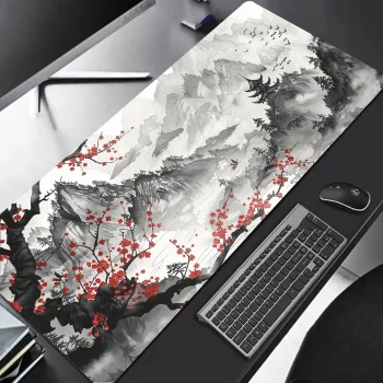 Mouse Pad Sakura Scenery | XXL Antiderrapante c/ Borda Costurada